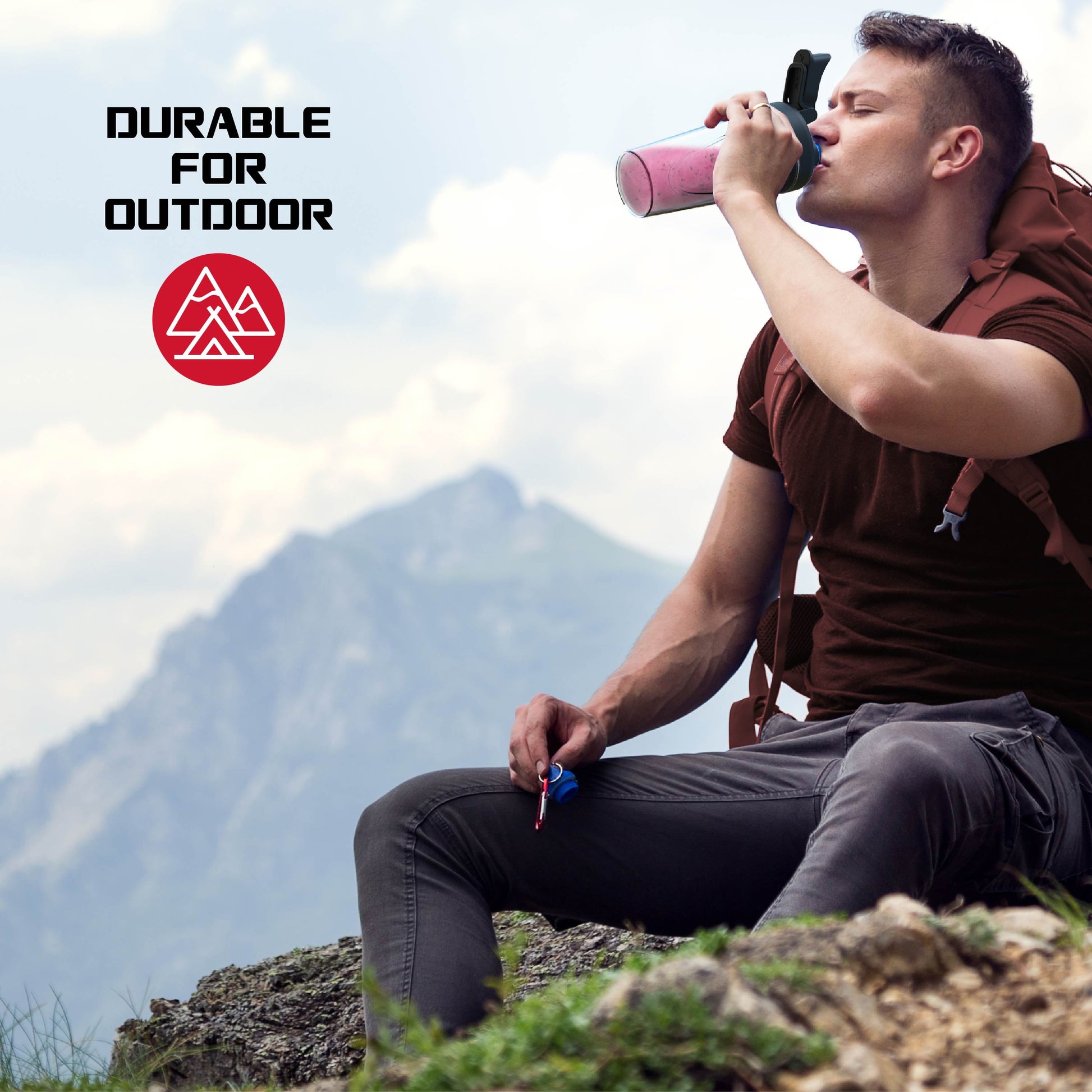 Sport Shaker Bottle, Portable Protein Shaker Bottle Cup, 28Oz.