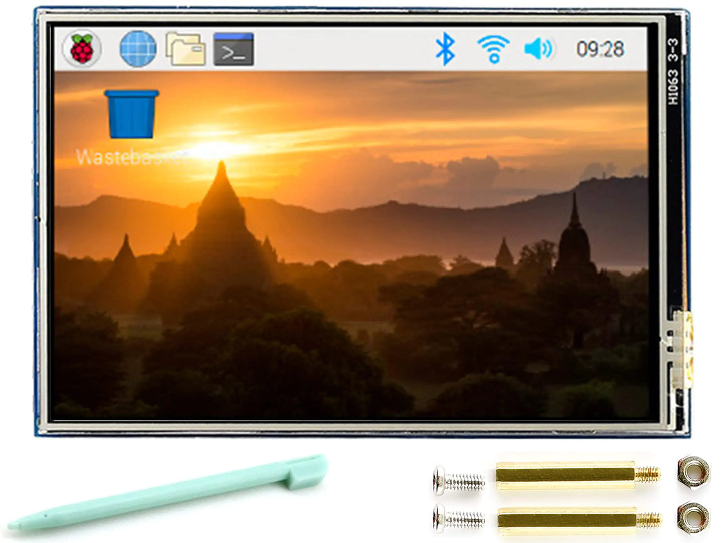waveshare 3.5 inch Resistive Touch Screen IPS LCD 480x320 Hardware Resolution XPT2046 Controller Compatible with Raspberry Pi 5/4B/3B+/3B/2B/A+/B+/Pi Zero W/Pi Zero 2W(Any Revision of Pi)