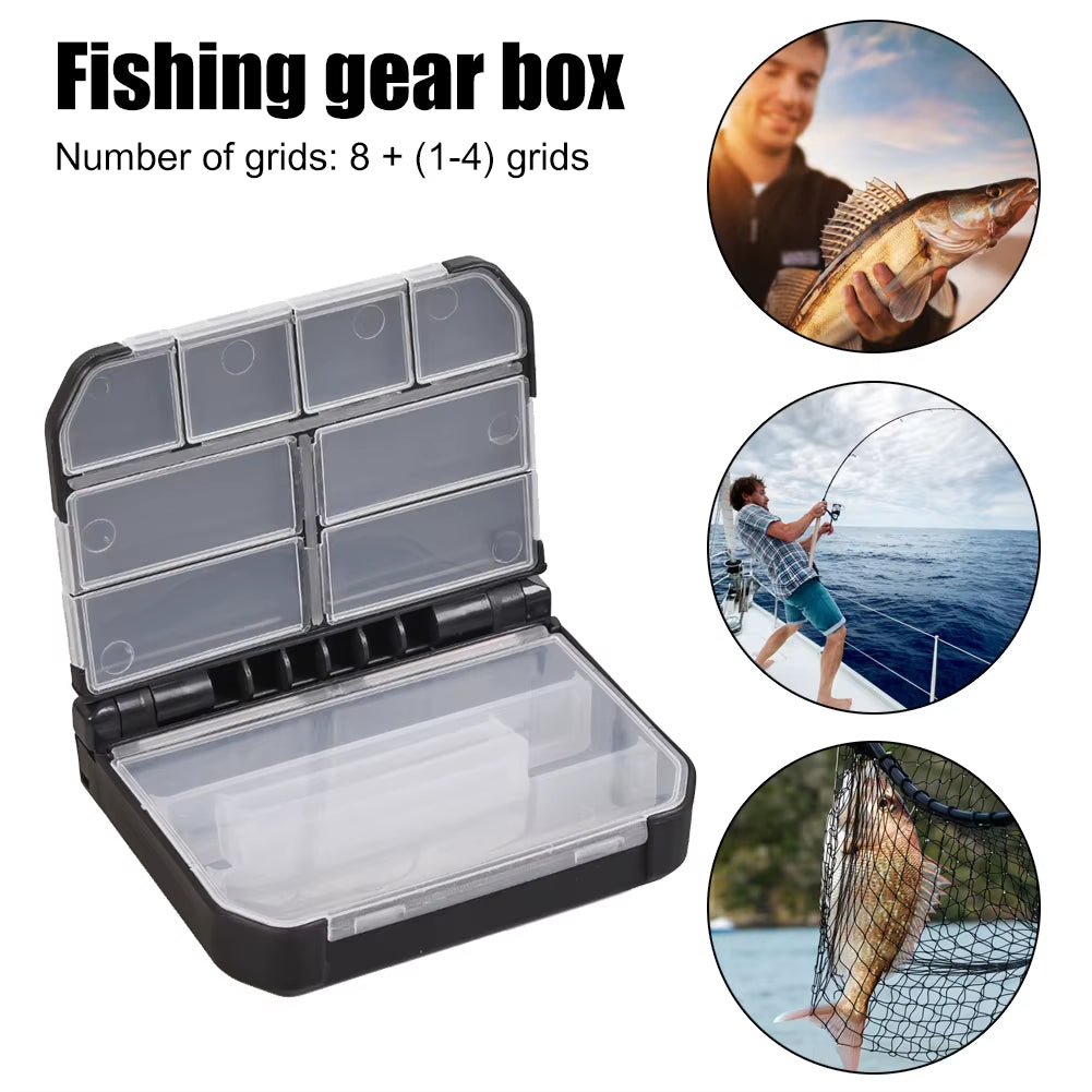 LEO Multi-Compartment Fishing Tackle Box Semi-Automatic Opening Fishing Hook Bite Lead Tool Pin Box Fishing Gear Pesca Fishing
