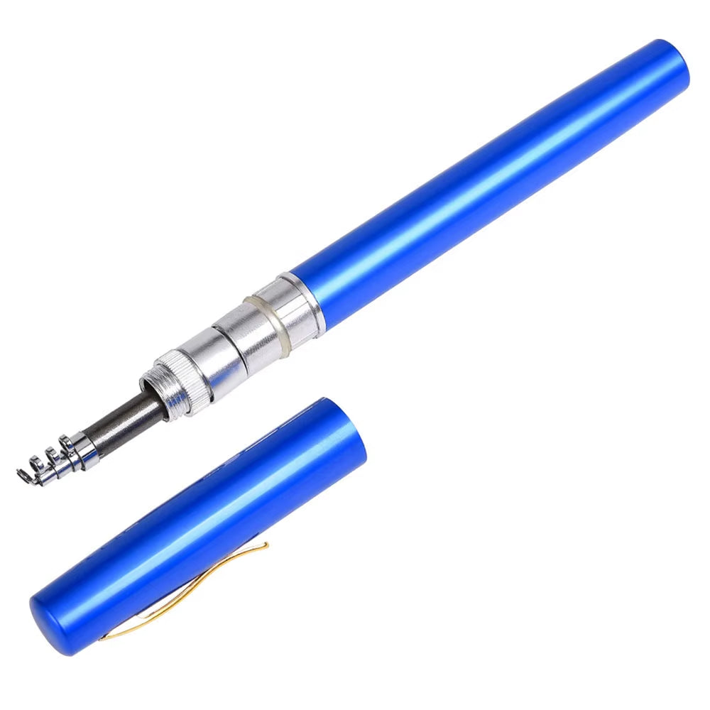 1M-1.6M Pen Style Pocket Fishing Rod Compact Telescopic Pole Lightweight Aluminum Alloy Portable Outdoor Use Fishing Gear
