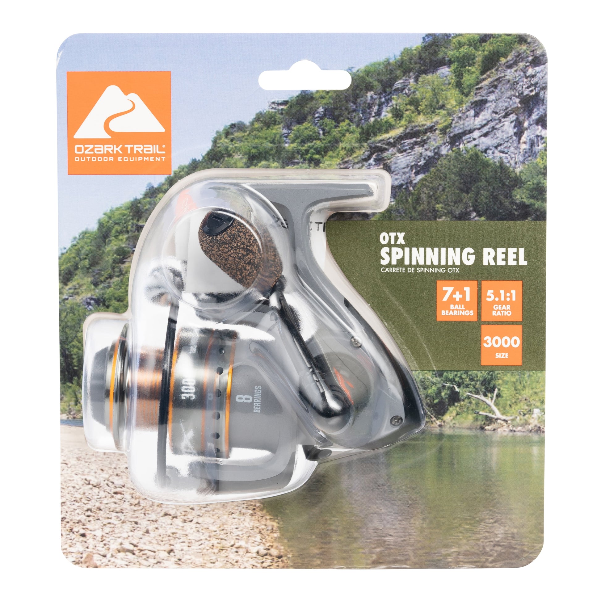 OTX 3000 Spinning Fishing Reel, 5.1:1 Gear Ratio