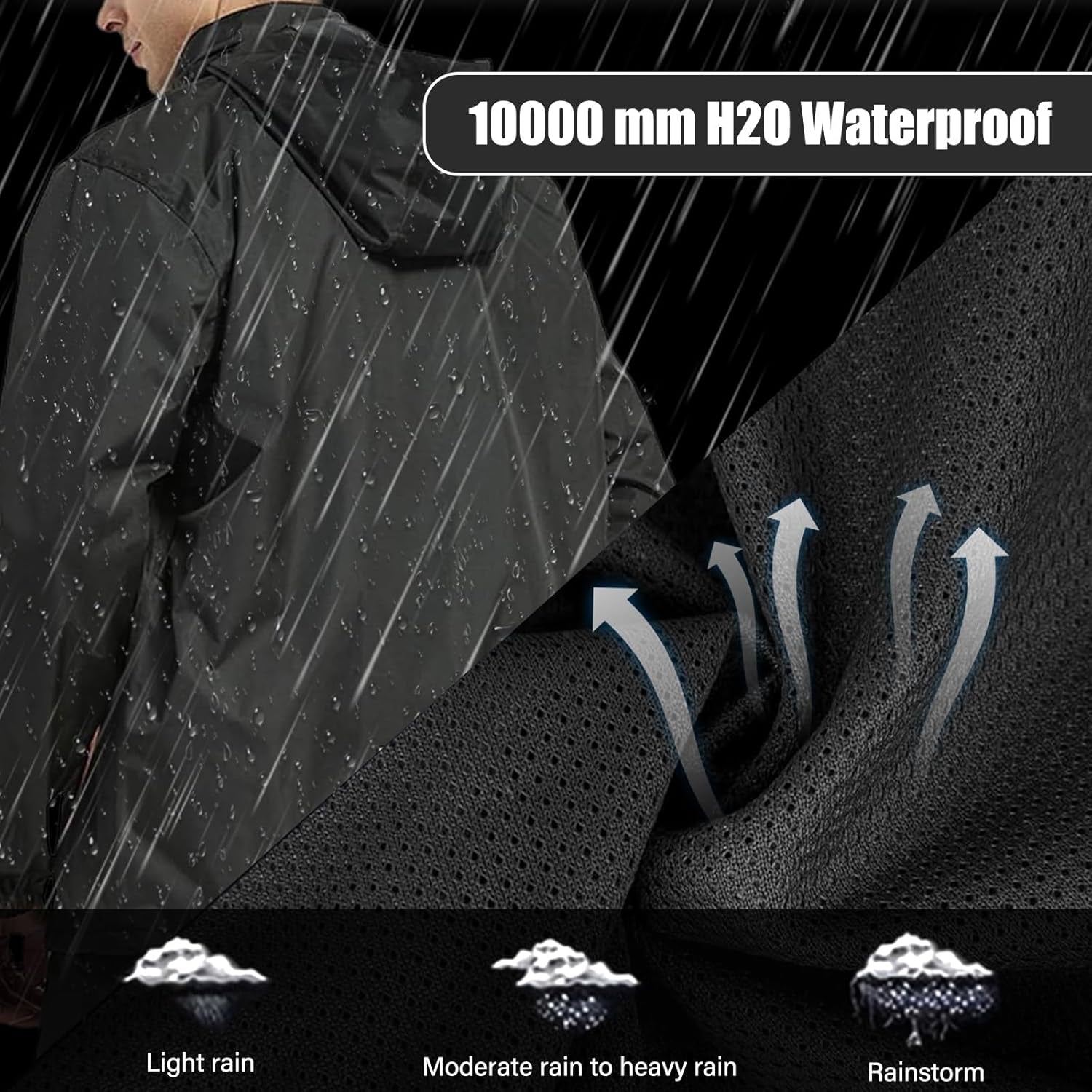 Rain Suits for Man Women Waterproof Lightweight Rain Gear Rain Coats Breathable Jacket Pants for Golf, Fishing,Hiking