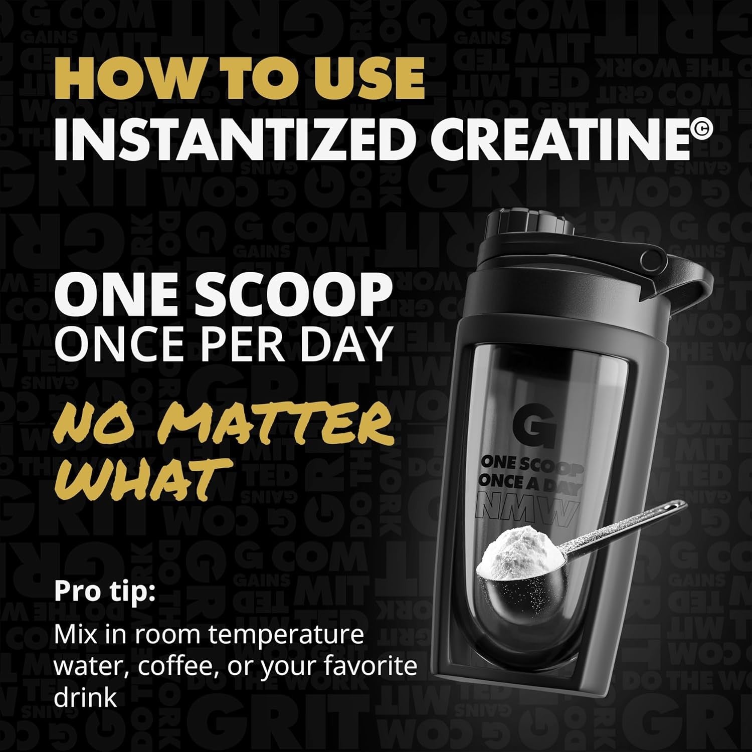 Instantized Creatine Monohydrate for Women and Men, Soluble Creatine Powder, Sup
