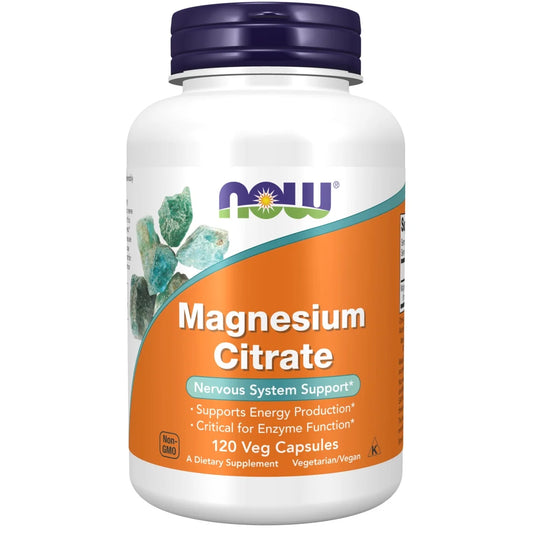 Supplements, Magnesium Citrate, Enzyme Function*, Nervous System Support*, 120 Veg Capsules