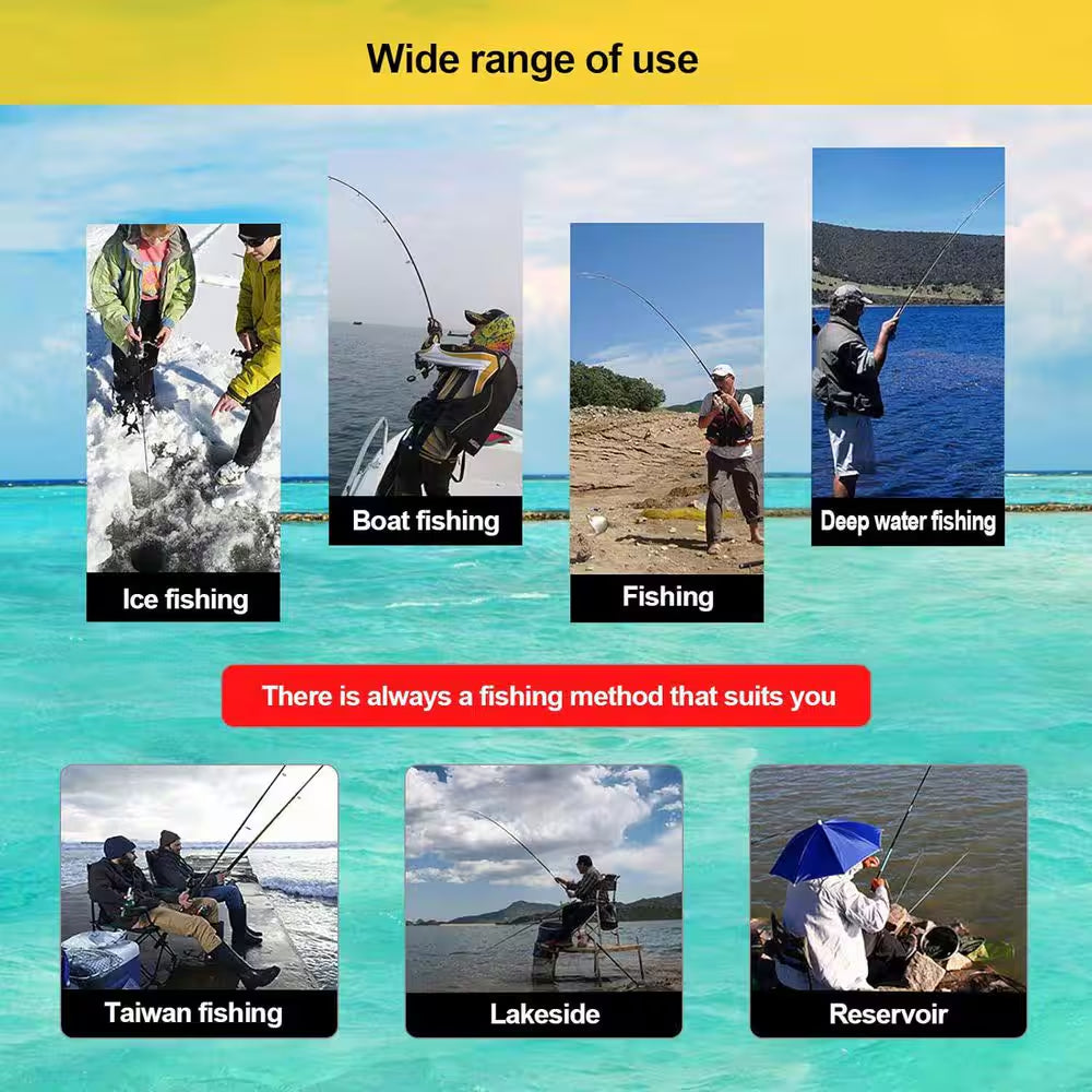 Handheld Fish Finder Portable Fishing Gear with Sonar Transducer and LCD Display