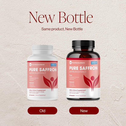 Saffron Supplements - 100% Pure Saffron Extract Capsules - Boost Energy & Mood,
