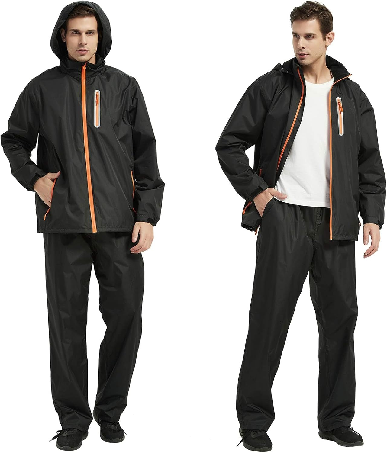 Rain Suits for Man Women Waterproof Lightweight Rain Gear Rain Coats Breathable Jacket Pants for Golf, Fishing,Hiking
