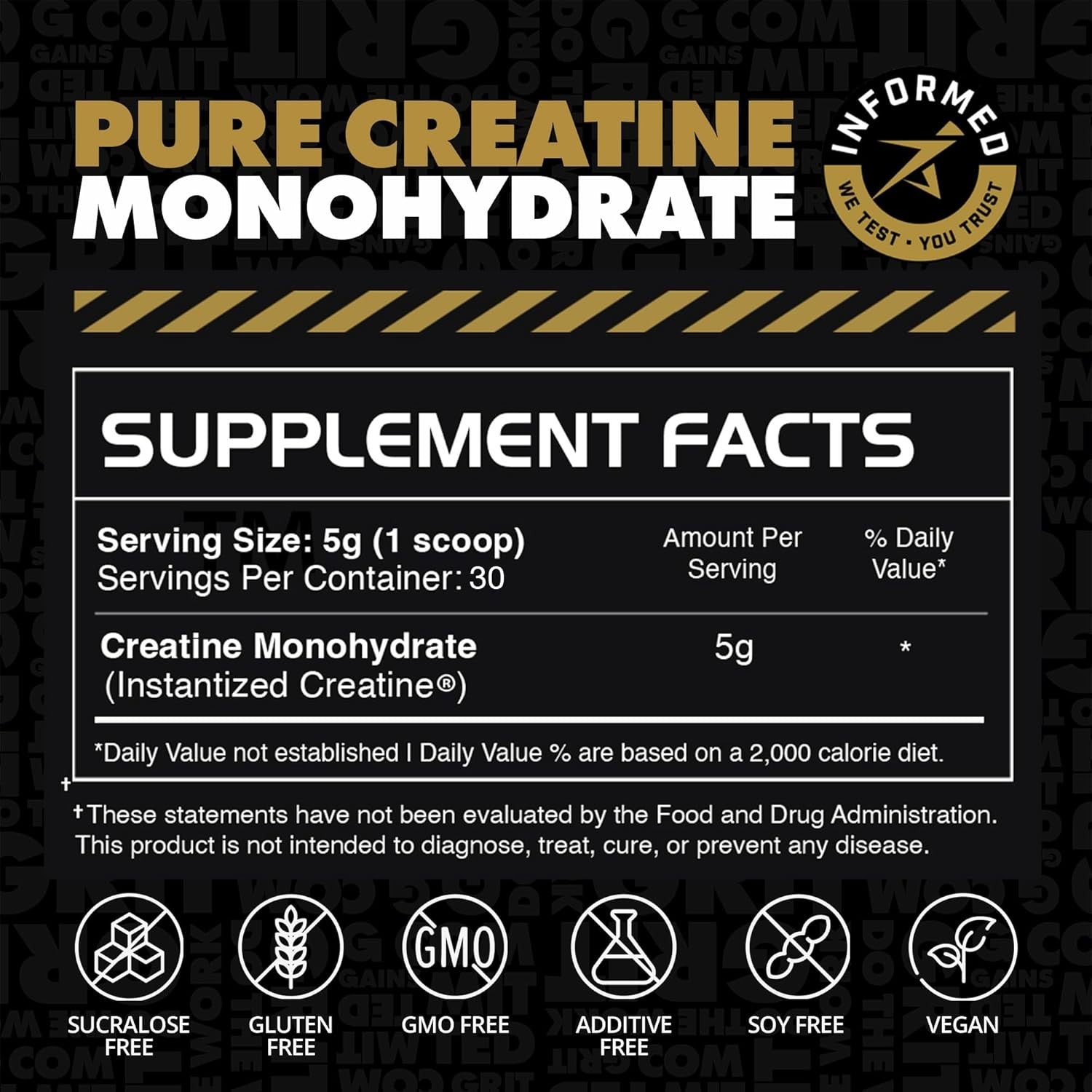 Instantized Creatine Monohydrate for Women and Men, Soluble Creatine Powder, Sup
