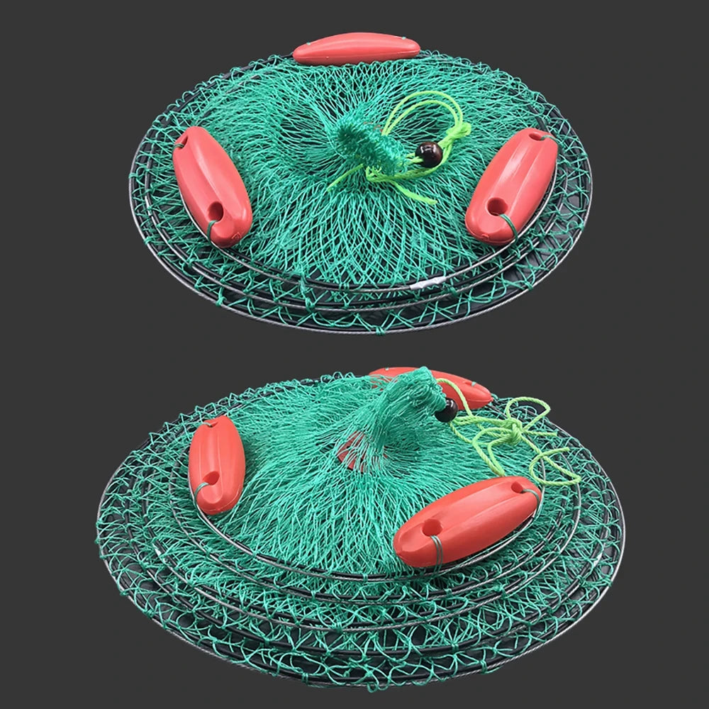 Three Drift Sea Protection Fishing Net Pocket Net Bag Quick Drying Folding Fish Cage Thickened Fish Basket Fishing Accessories