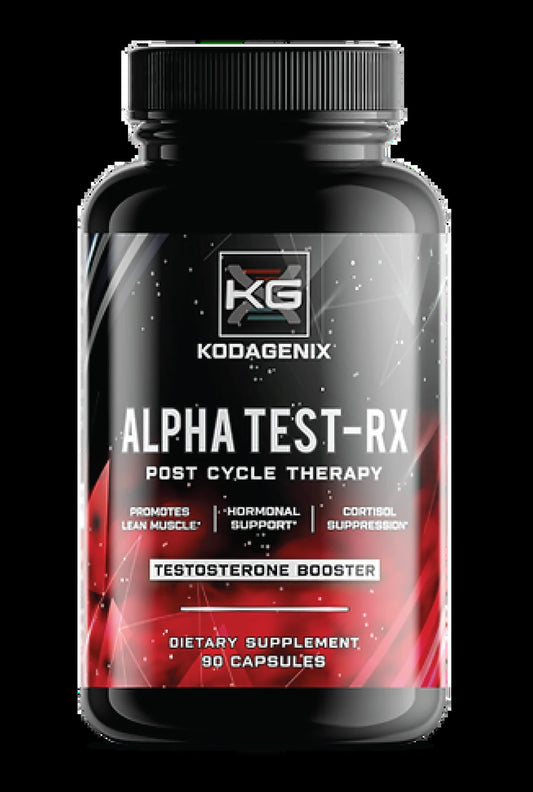 Alpha Test-Rx: Potent Natural Testosterone Booster for Enhanced Libido, Muscle Growth, Strength, Endurance, and Mood.