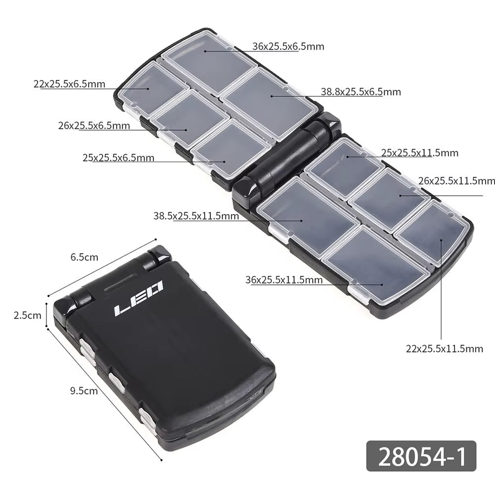 LEO Multi-Compartment Fishing Tackle Box Semi-Automatic Opening Fishing Hook Bite Lead Tool Pin Box Fishing Gear Pesca Fishing