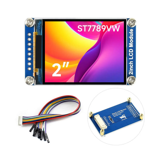 waveshare 2inch LCD Display Module Compatible with Raspberry Pi/Pi zero/Arduino/Esp32 with ST7789 Driver 262K Color IPS Screen 240×320 Resolution SPI Interface