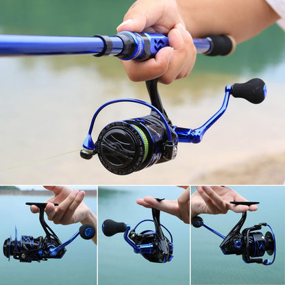 Spinning Reels Ultra-Weight, 6.2: 1 High Speed ​​Gear Ratio, Metal Frame and Rotor, 12 + 1 Shielded BB, Smooth Powerful Freshwater and Saltwater Spinning Fishing Reel