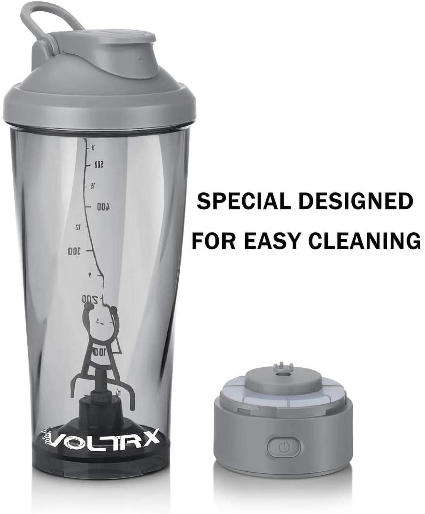 Vortexboost 24 Oz Blender Bottle with Micro USB Charging Cable