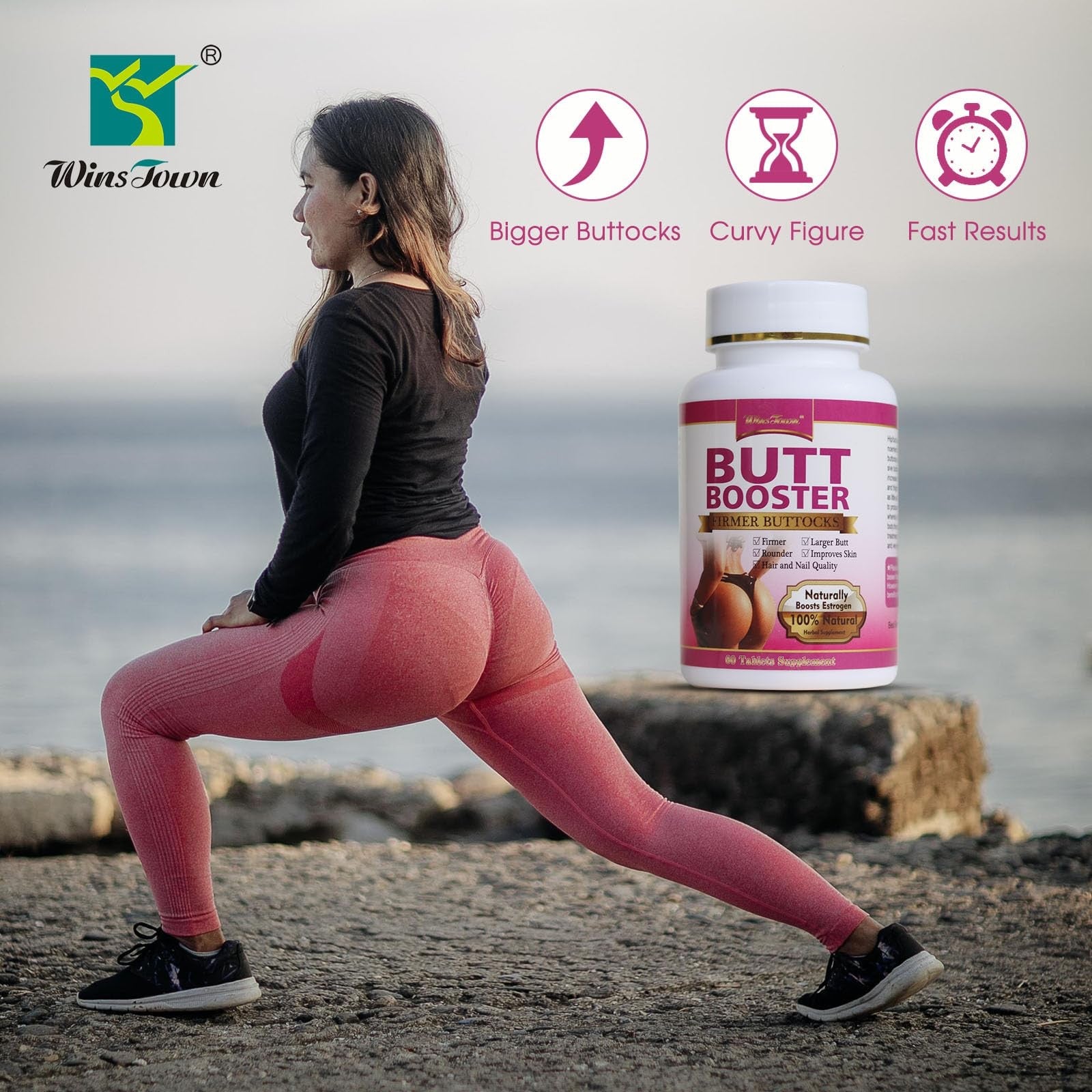 Butt Booster Pills, Mention Buttocks Herbal Supplements, Plump HIPS Enhanceme...
