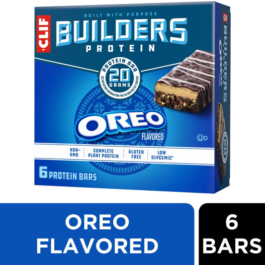 CLIF  Protein Bars Oreo-Flavored, Plant Protein, Gluten Free Bar, 6Ct