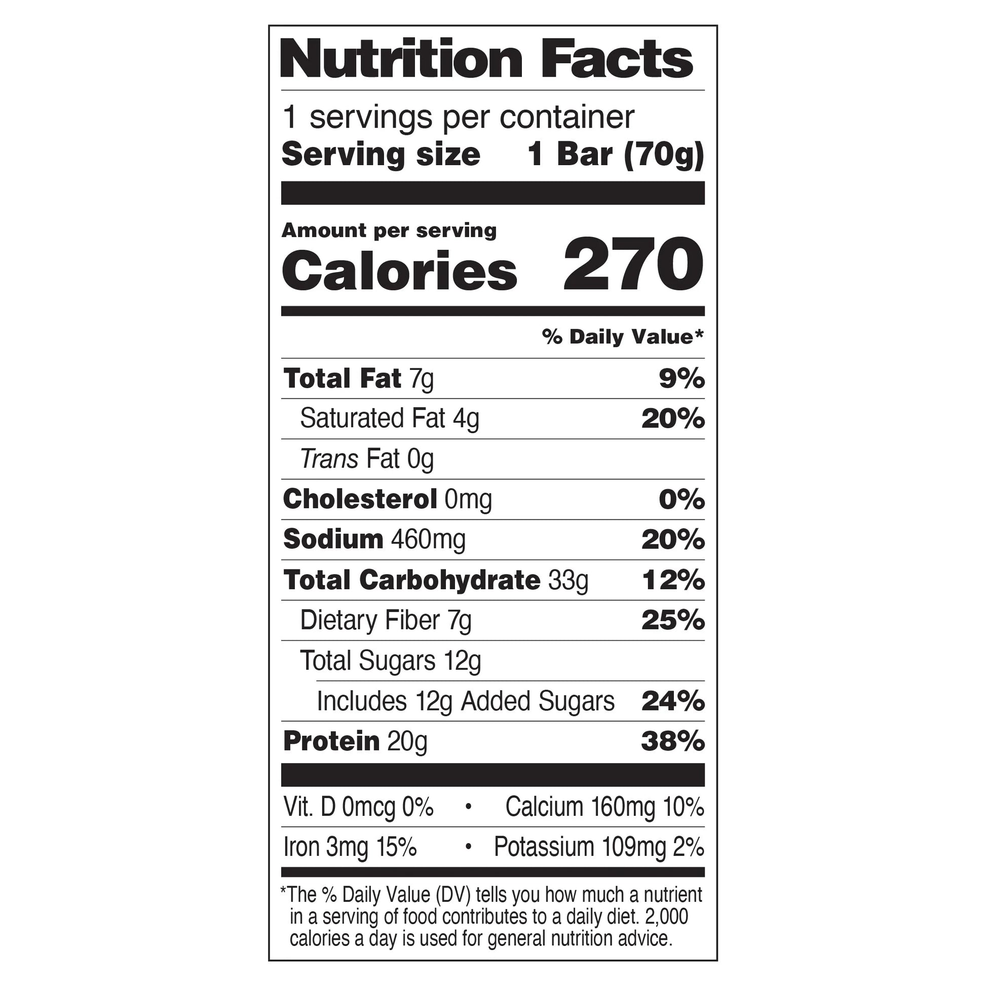 - PROTEIN Bar, Sea Salt Caramel, 20G Plant-Based Protein, 12 Count