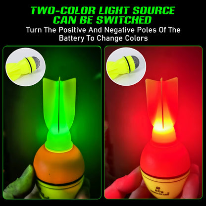 Luminous Fish Floats Rocket Shape 2Pcs with 6 Size -High Density Foam Material for 30-100G Buoyancy Fishing Gear ﻿