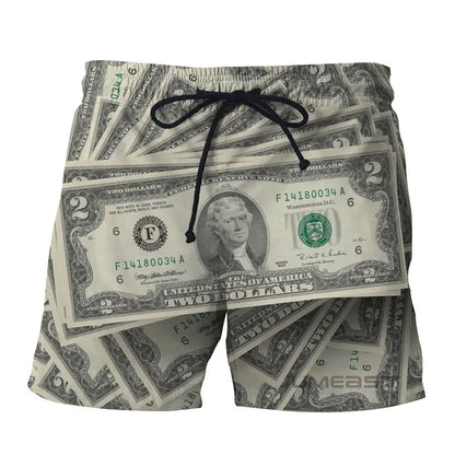 Men's Trendy Retro 3D Coin Beach Pants