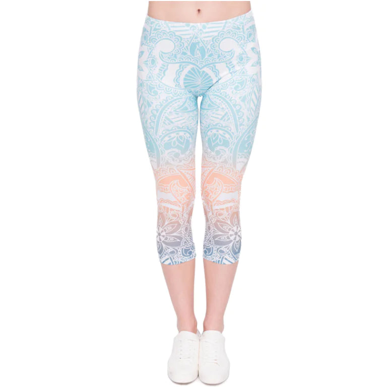 3D Digital Print Women's Capri Leggings