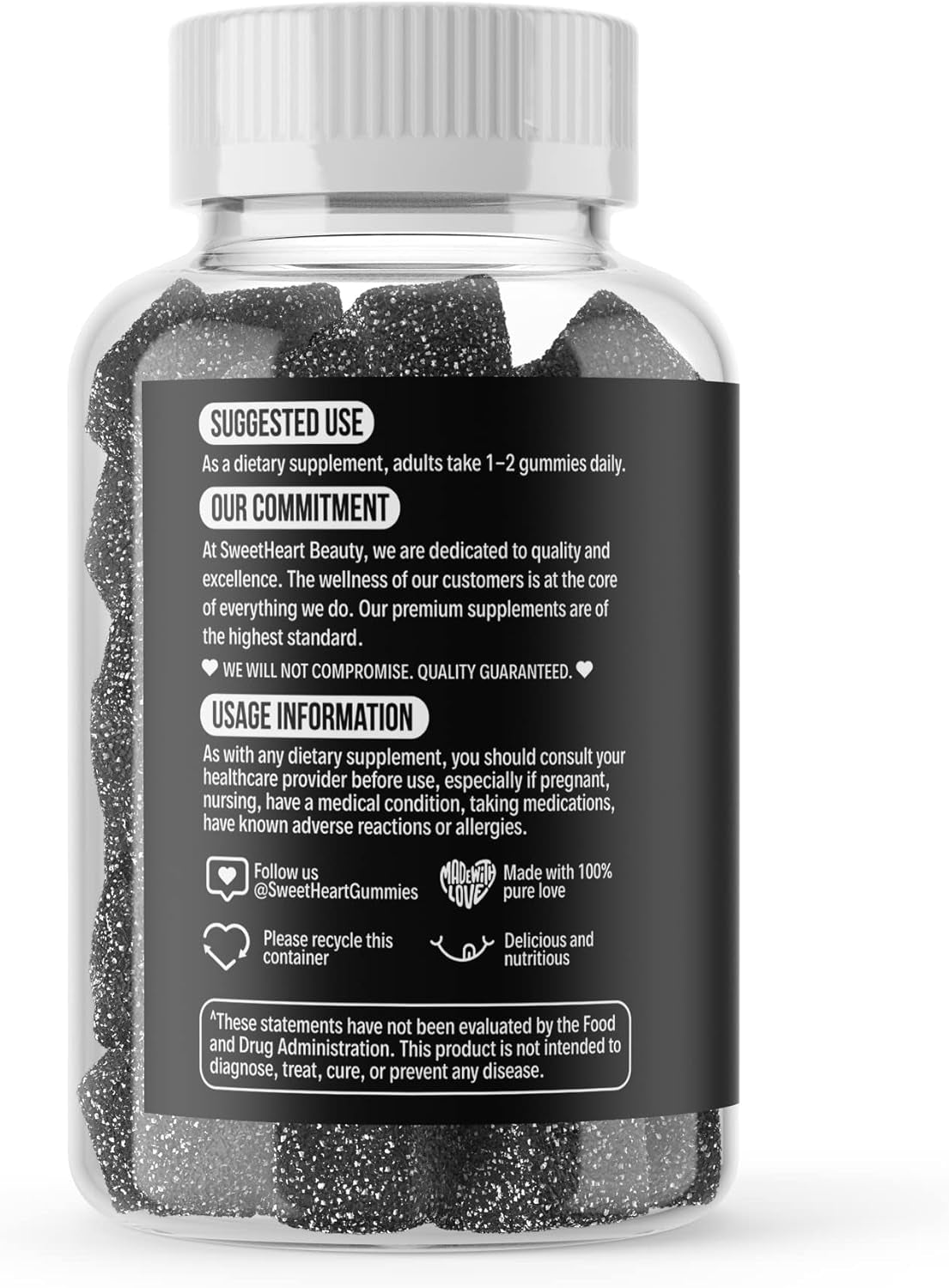 Activated Charcoal Gummies - Natural Coconut Shell Charcoal Gummy Supplements Fo