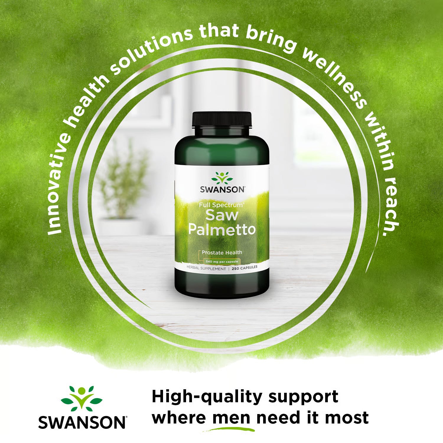 Swanson Full Spectrum Saw Palmetto, Supports Prostate Health, 540 Mg, 250 Caps