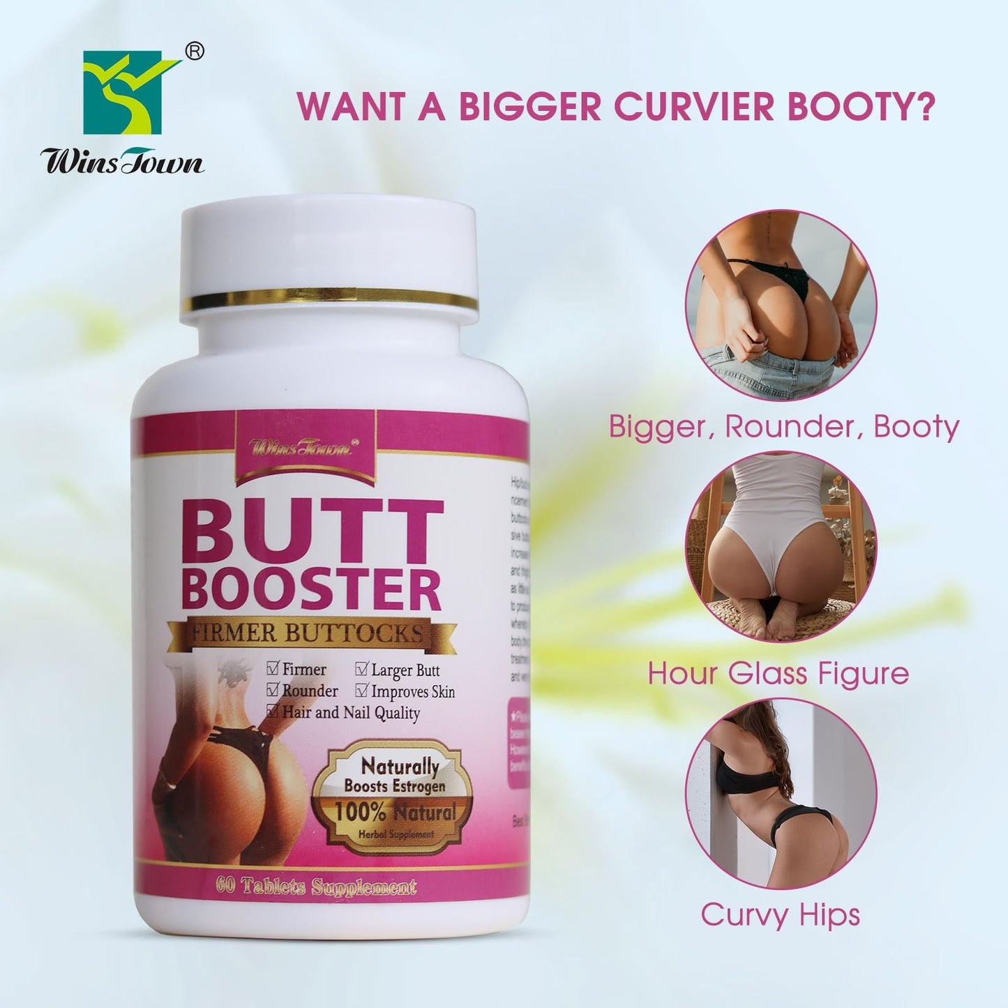 Butt Booster Pills, Mention Buttocks Herbal Supplements, Plump HIPS Enhanceme...