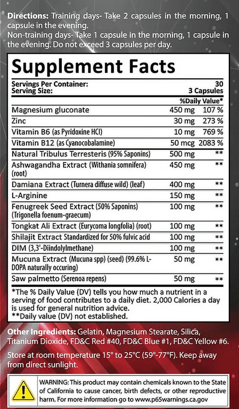 Alpha Test-Rx: Potent Natural Testosterone Booster for Enhanced Libido, Muscle Growth, Strength, Endurance, and Mood.