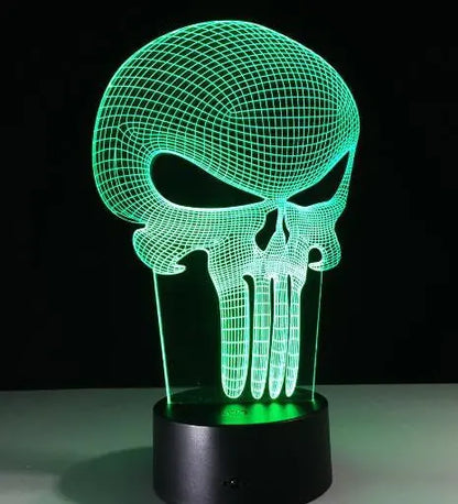 3D Skull Night Light