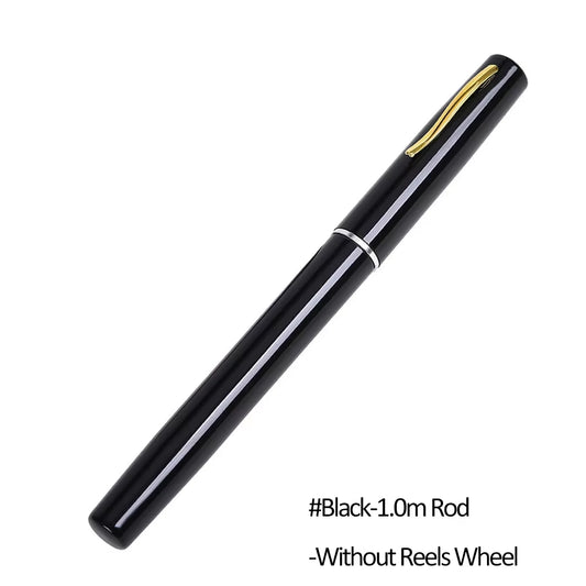 1M-1.6M Pen Style Pocket Fishing Rod Compact Telescopic Pole Lightweight Aluminum Alloy Portable Outdoor Use Fishing Gear