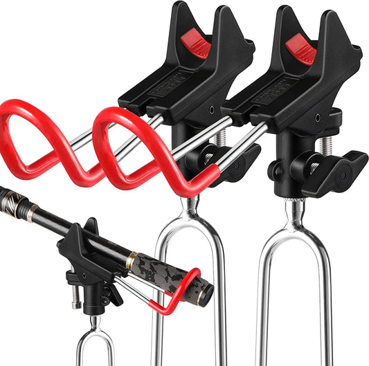 Fishing Rod Holders for Bank Fishing, Upgraded Fishing Pole Holders for Ground, 360 Degree Adjustable Fishing Pole Stand, Fishing Gear, Fishing Gifts for Men, 2 Pack
