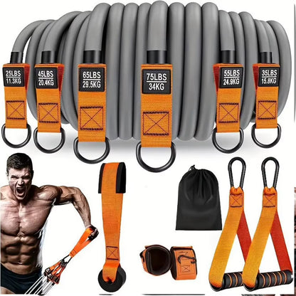 Resistance Bands Exercise Bands Heavy Duty Workout Bands with Handles Weight Bands Multi-Function for Yoga Home Workouts