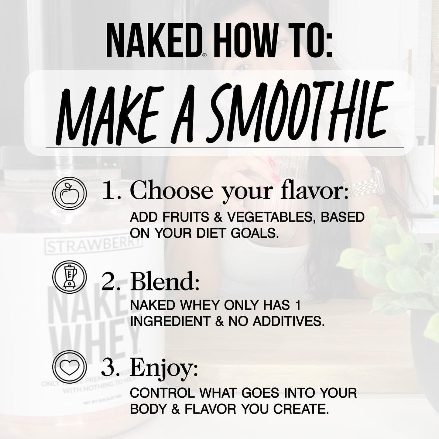 Naked Whey Chocolate Protein Powder - Only 3 Ingredients - Grass Fed Whey Protei