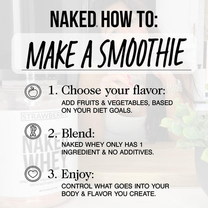 Naked Whey Chocolate Protein Powder - Only 3 Ingredients - Grass Fed Whey Protei