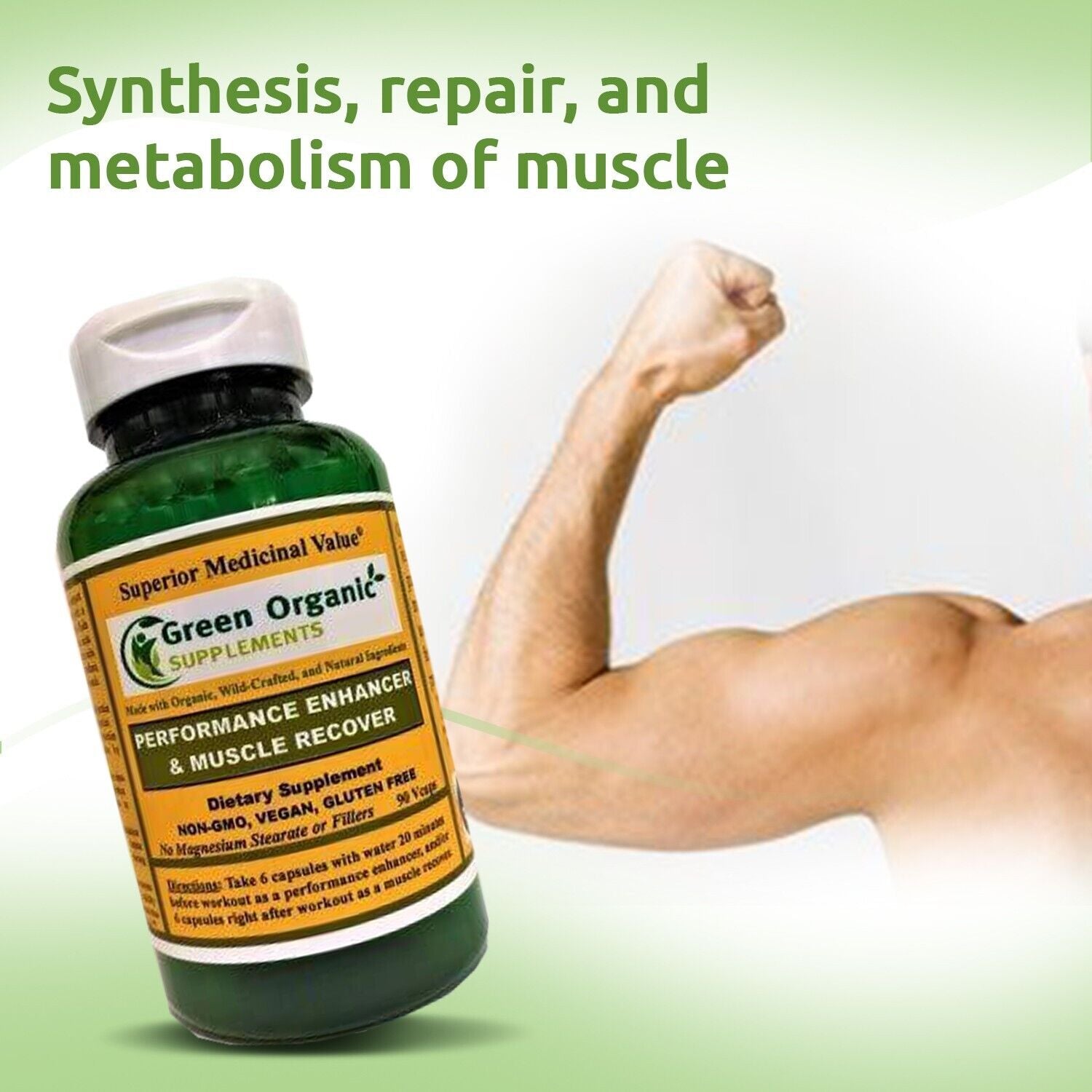 Green Organic Supplements' Muscle Recover & Performance Enhancer