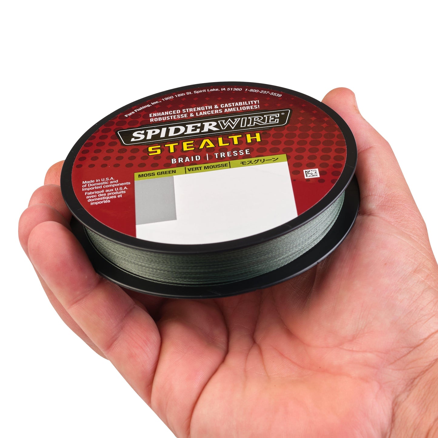 Stealth® Braid Fishing Line, Moss Green, 50 Lb Test Strength, 300 Yd