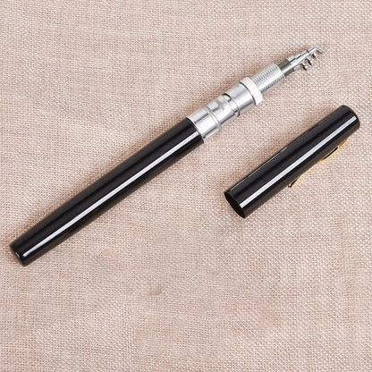 1M-1.6M Pen Style Pocket Fishing Rod Compact Telescopic Pole Lightweight Aluminum Alloy Portable Outdoor Use Fishing Gear