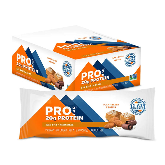- PROTEIN Bar, Sea Salt Caramel, 20G Plant-Based Protein, 12 Count