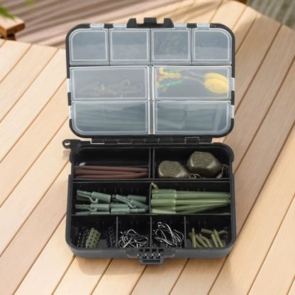 217Pcs Carp Fishing Kit Clip Quick Change Swivels Tail Sleeves Carp Fishing Terminal Fishing Accessories for Carp Fishing Rig