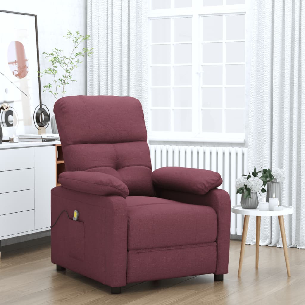 vidaXL Massage Chair Leisure Adjustable Chair for Home Theater Cinema Fabric