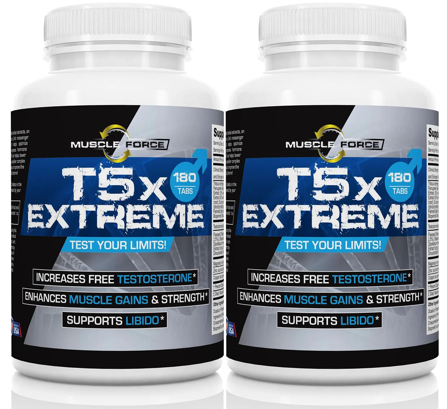 Two Pack - T5X Extreme Testosterone Booster for Men Sexual Potency Increase Testosterone 30% 360 Capsules