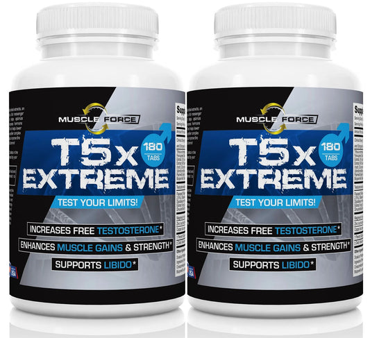 Two Pack - T5X Extreme Testosterone Booster for Men Sexual Potency Increase Testosterone 30% 360 Capsules