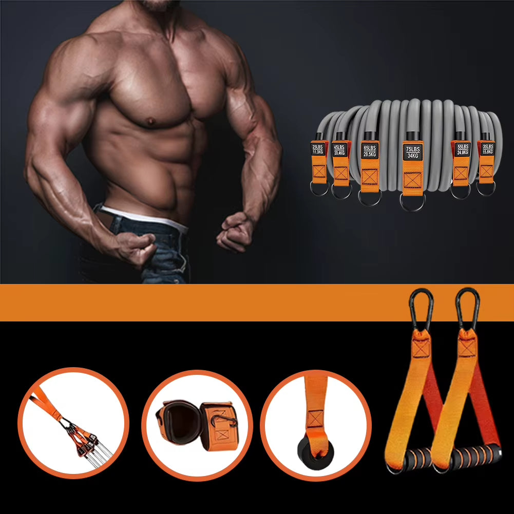 Resistance Bands Exercise Bands Heavy Duty Workout Bands with Handles Weight Bands Multi-Function for Yoga Home Workouts