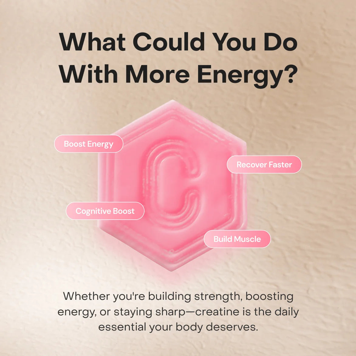 Create Watermelon Creatine Gummies – 1.5G Creatine Monohydrate, Boost Strength & Focus, 90 Ct