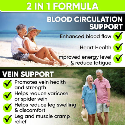Best Blood Circulation Supplements and Vein Support-Blood Flow, Leg Circulation,