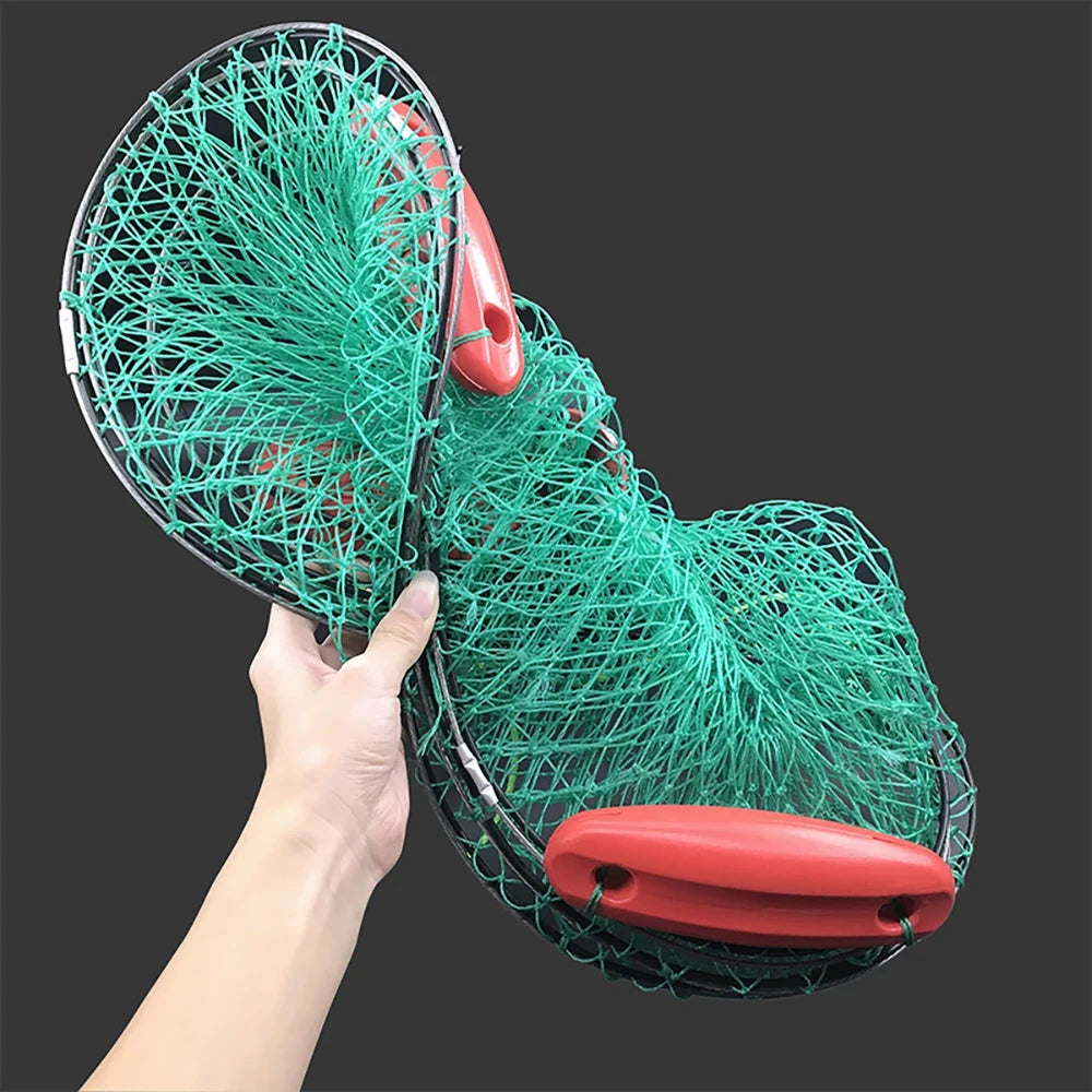 Three Drift Sea Protection Fishing Net Pocket Net Bag Quick Drying Folding Fish Cage Thickened Fish Basket Fishing Accessories