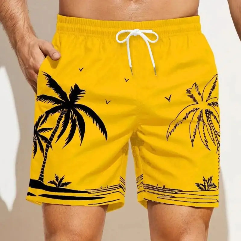 3D Printed Pattern Men's Loose Beach Pants