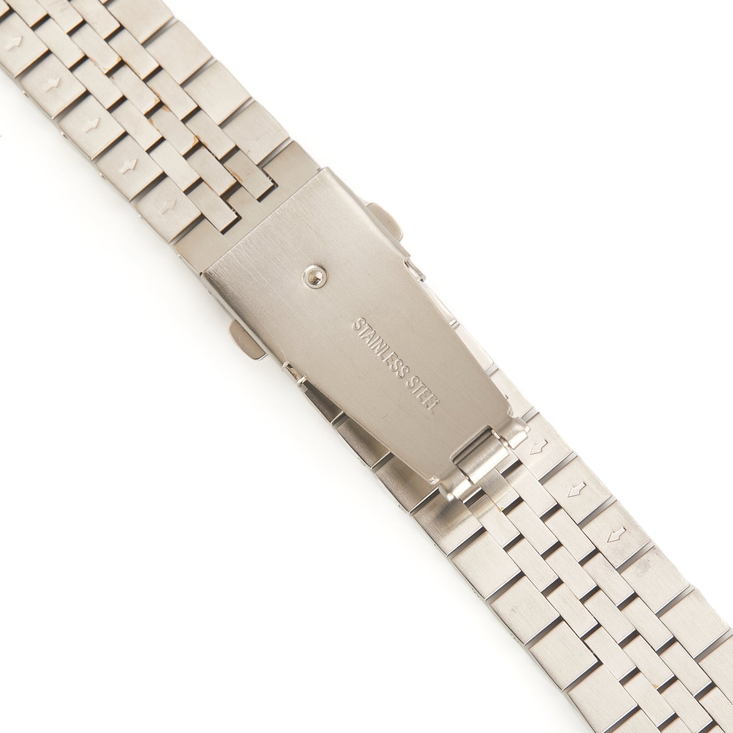 Stainless Steel Link Bracelet Band - The Perth in Silver and Rose Large - Compatible with Apple Watch Size 42mm to 45mm-4