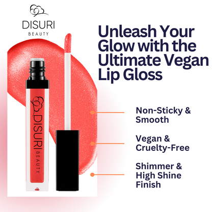 DISURI Beauty Shimmer Lip Gloss - Citrus Queen