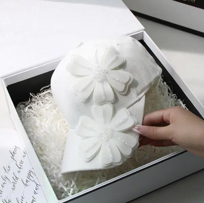 Women's 3D Crystal Flower Fashion Baseball Hat